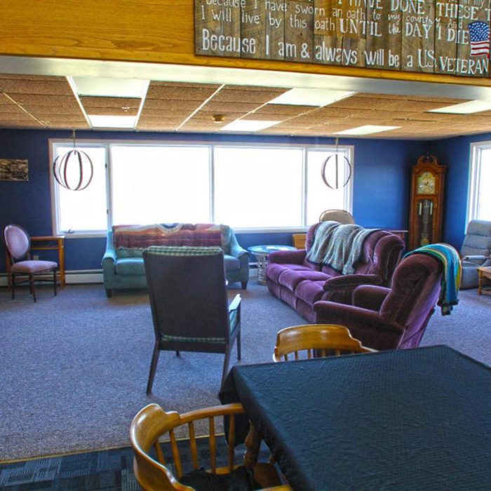 Living room area at Fiddlers Green-Senior Living in Bad Axe, Michigan